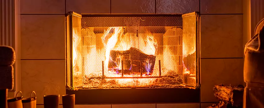 Mendota Hearth Landscape Fireplace Installation in Takoma Park, Maryland