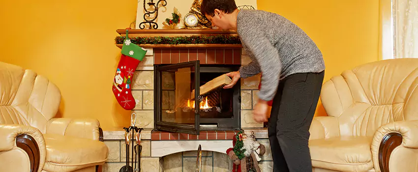 Rusted Metal Fireplace Restoration in Takoma Park, Maryland